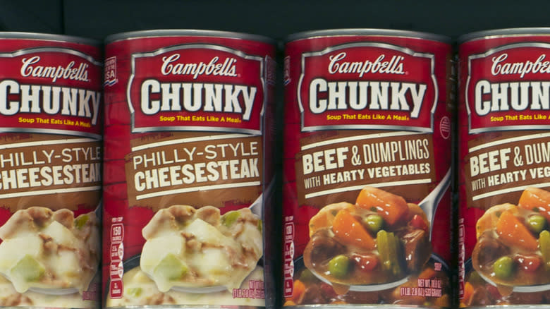 Cans of Campbell's Chunky Soup
