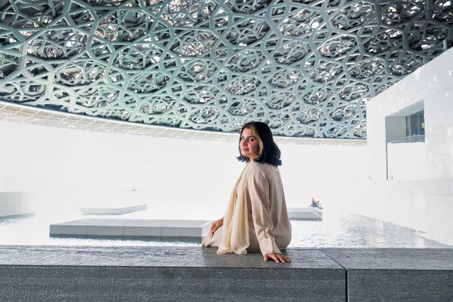 <p>Natalie Naccache</p> Curator Mariam Al-Dhaheri at the Louvre Abu Dhabi.