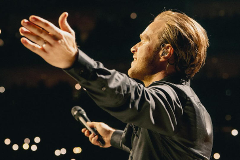 Olly Murs performing at the 02