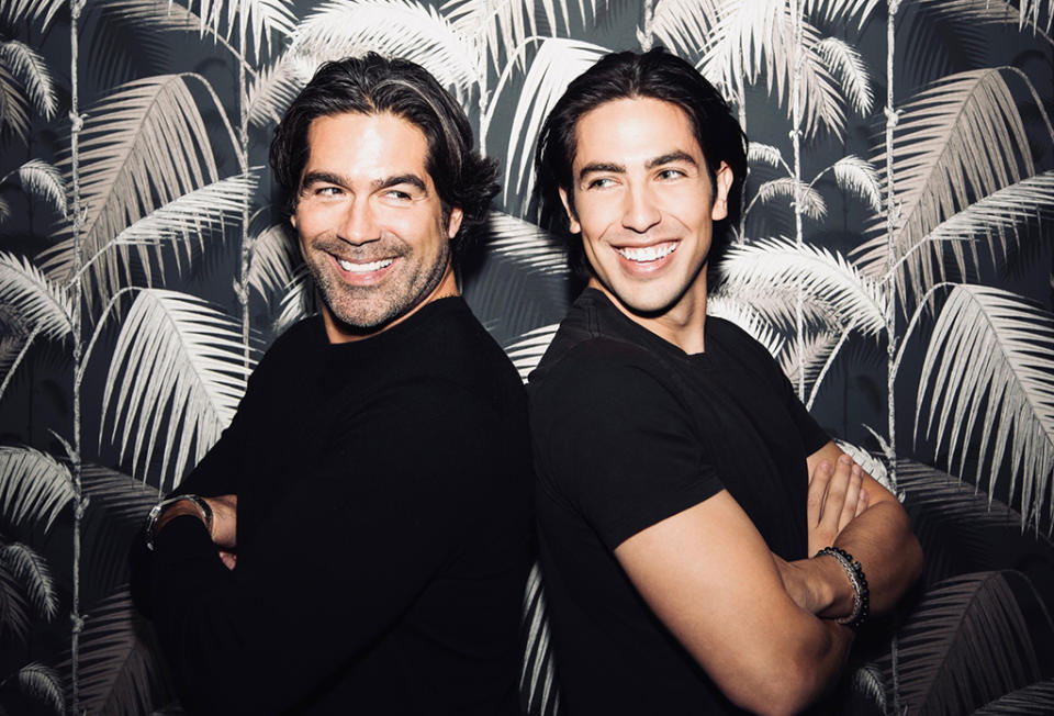 Footwear designer Brian Atwood with his brother Zak Rodriguez - Credit: Harol Baez