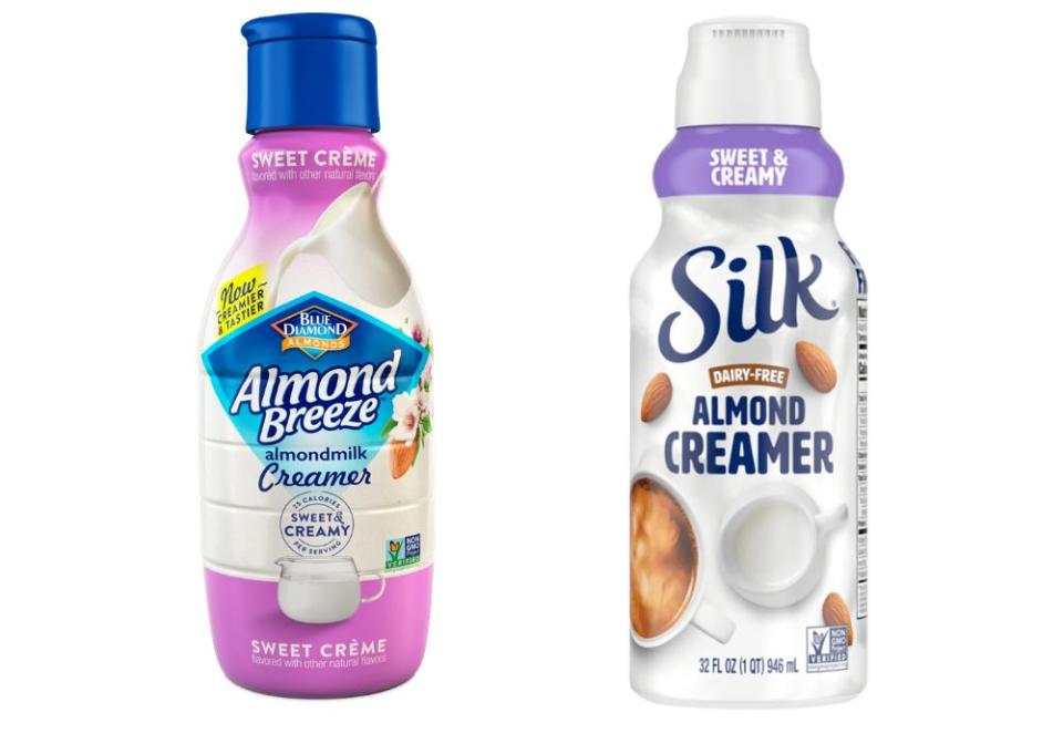 Almond Breeze and Silk make some of the highest-rated almond-based creamers. (Photo: Almond Breeze/Silk)