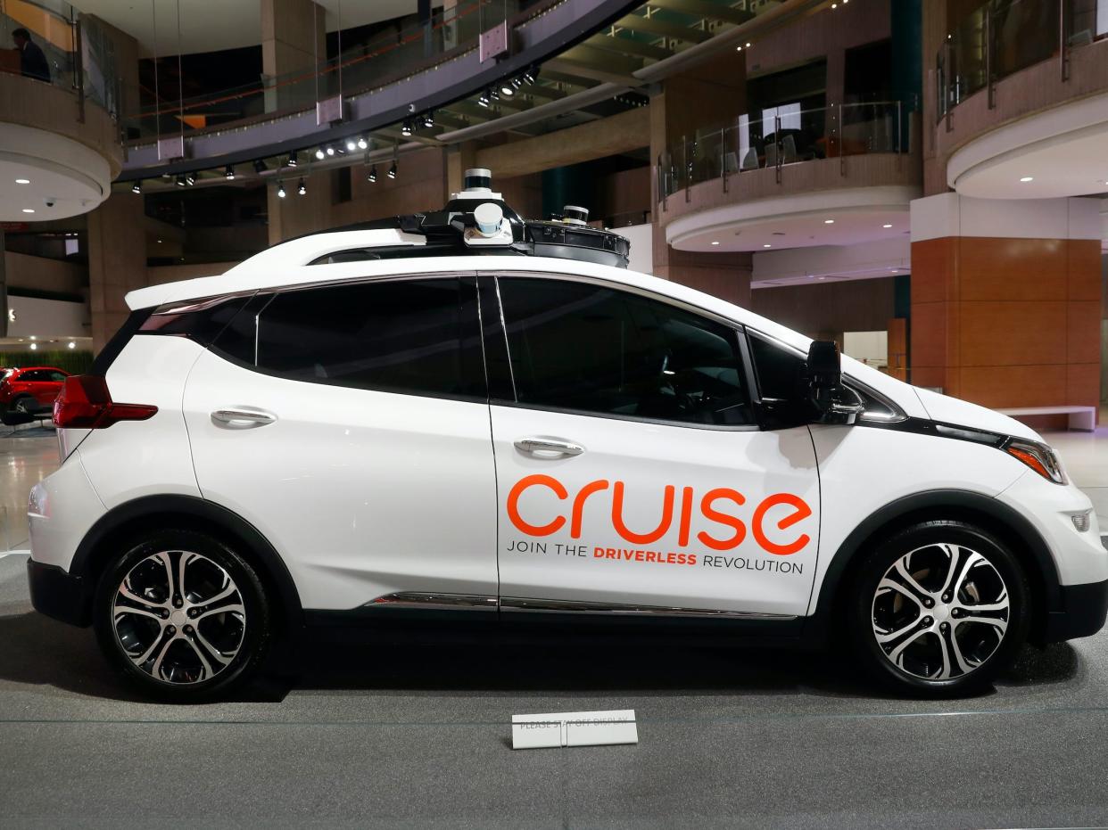 An autonomous taxi from Cruise.