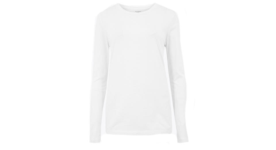 Pure Cotton Straight Fit Long Sleeve Top