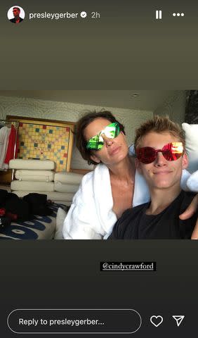 <p>Presley Gerber/Instagram</p> Cindy Crawford and Presley Gerber