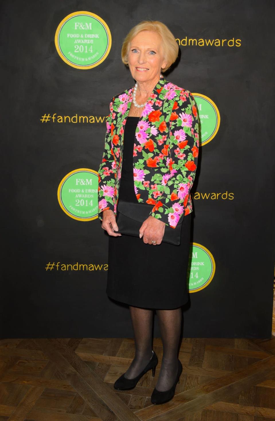 <p>The presenter donned yet another bright floral design for an awards show.</p><p><i>[Photo: PA] </i></p>