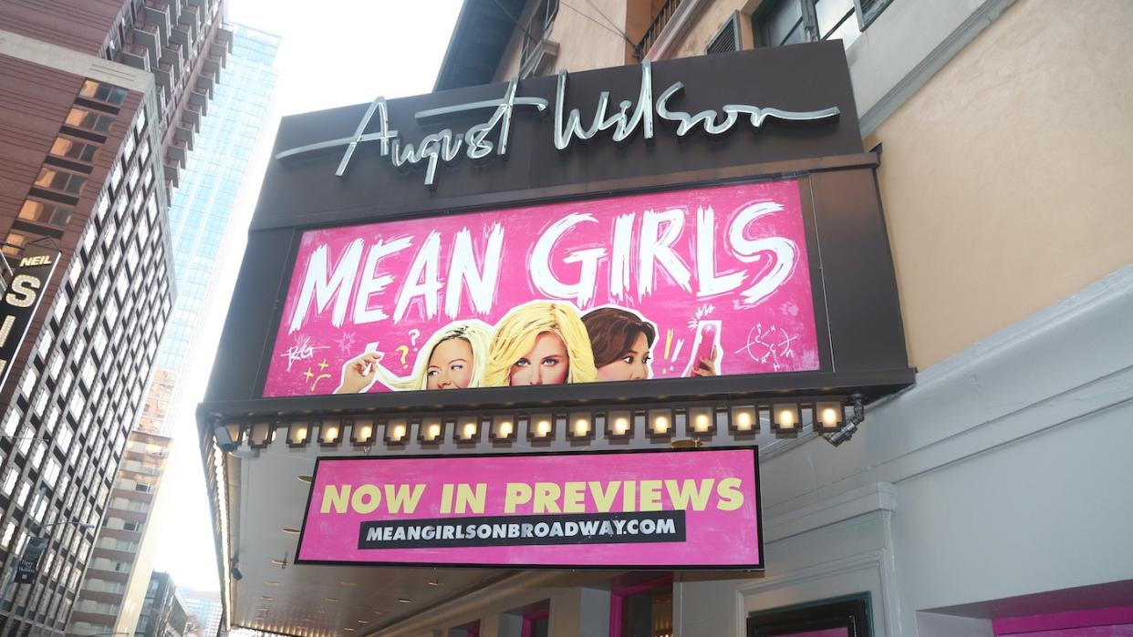  The Mean Girls musical on Broadway. 