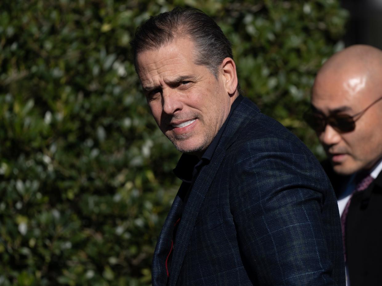 Hunter Biden walking at the White House.