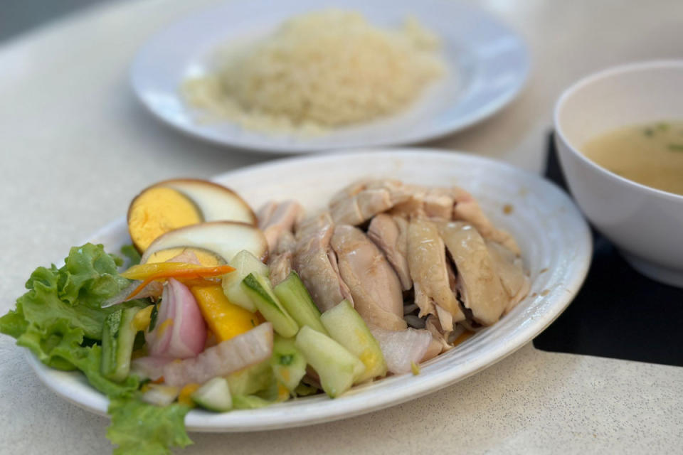 mei fang chicken rice - steamed chicken