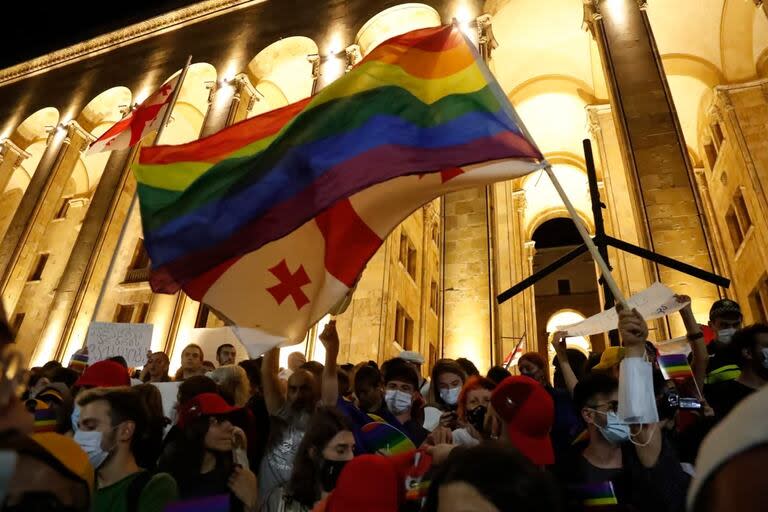 Marcha por los derechos LGBTQ+ en Georgia.