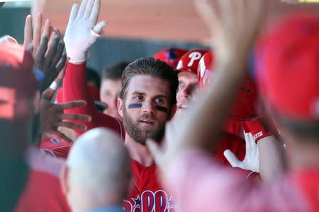 Bryce Harper strikes out twice as Phillies win 2019 debut, Aviators/Baseball