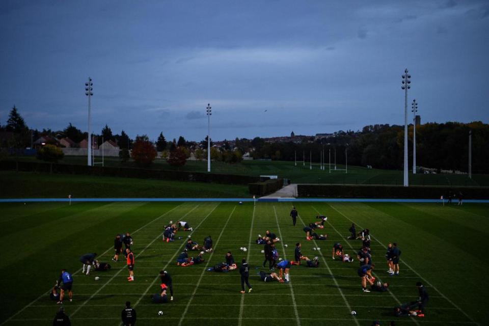 The France squad train in Marcoussis, southern Paris.