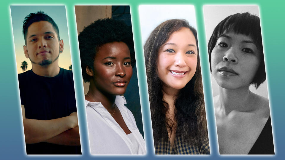 Victor Velasco, Jahmil Eady, Jess Dang and Winnie Cheung, NewNarratives Award recipients