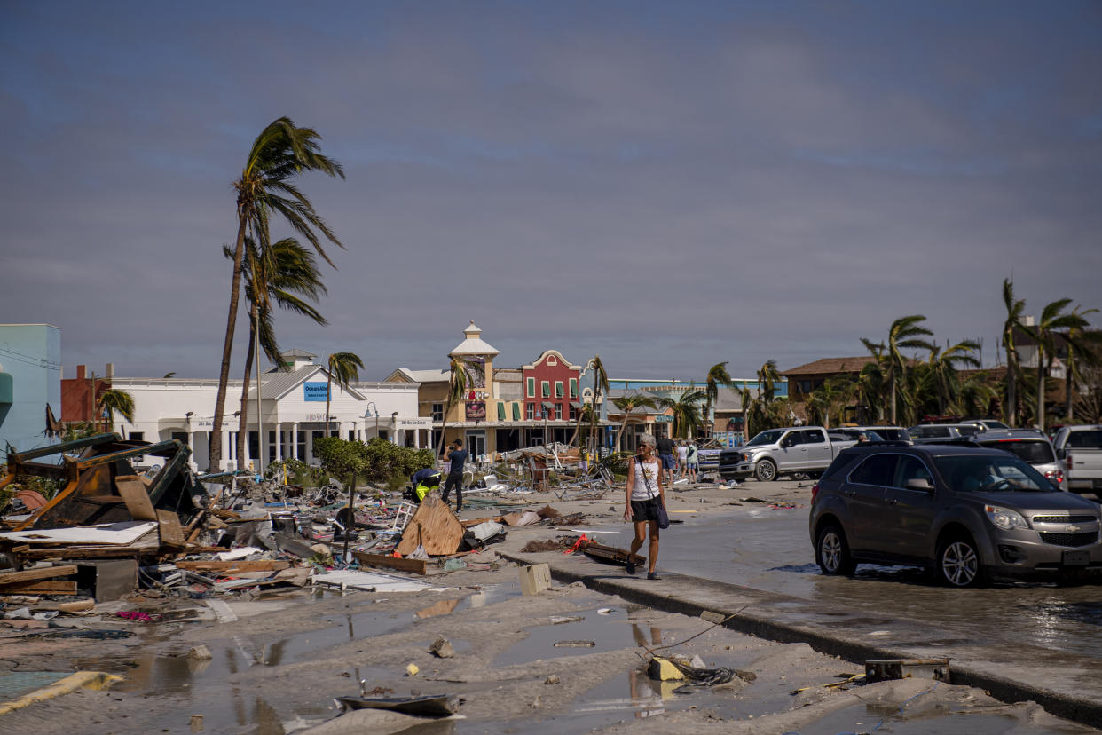 La devastación del huracán Ian el pasado otoño en Fort Myers Beach, Florida, el 29 de septiembre de 2022. (Hilary Swift/The New York Times)