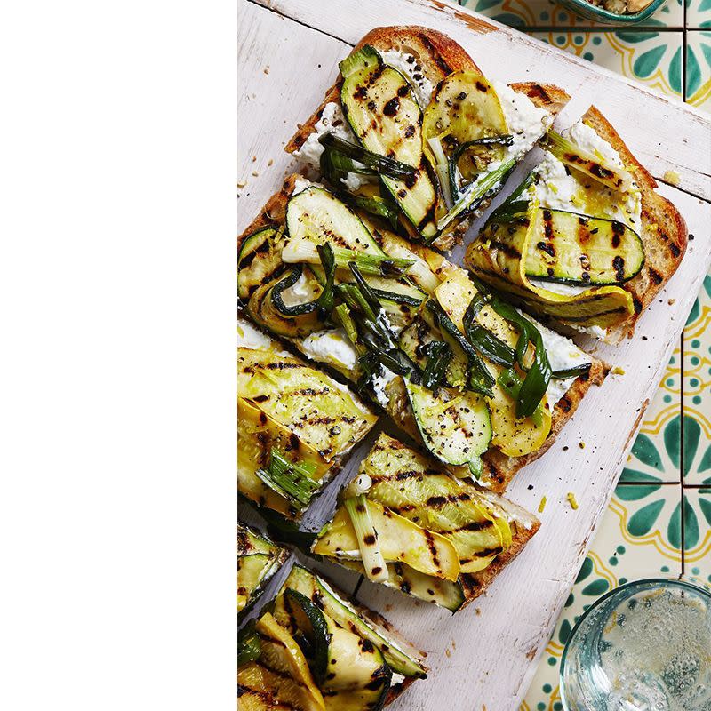 Grilled Squash Garlic Bread