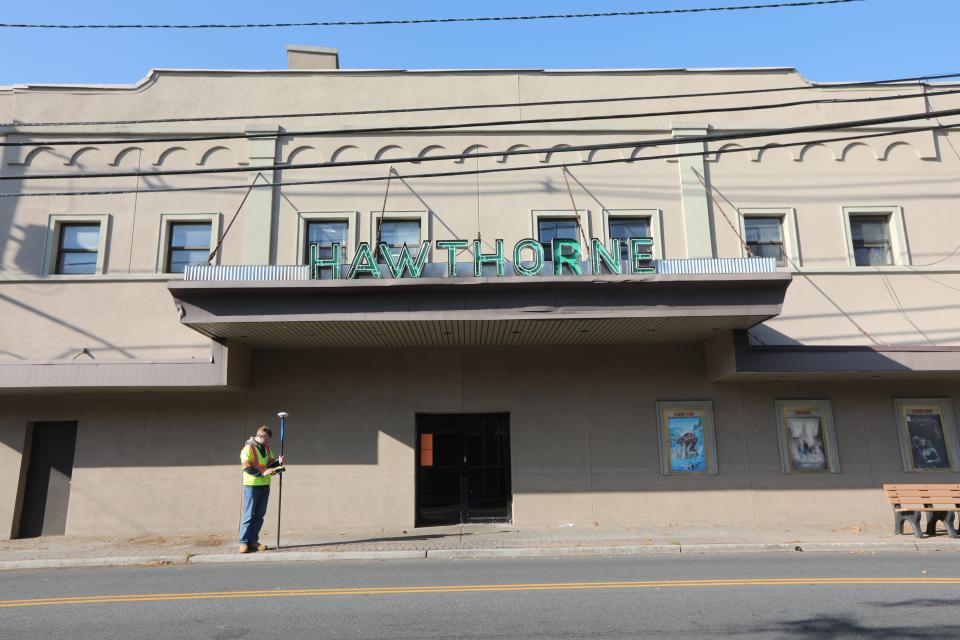 Facade of movie theater.