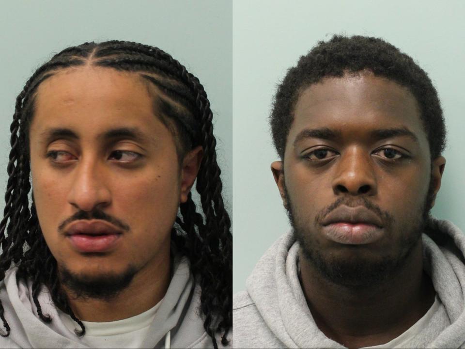Ahmed Bana, 25, and Dante Campbell, 20, have both admitted to their roles in the robbery (Met Police)