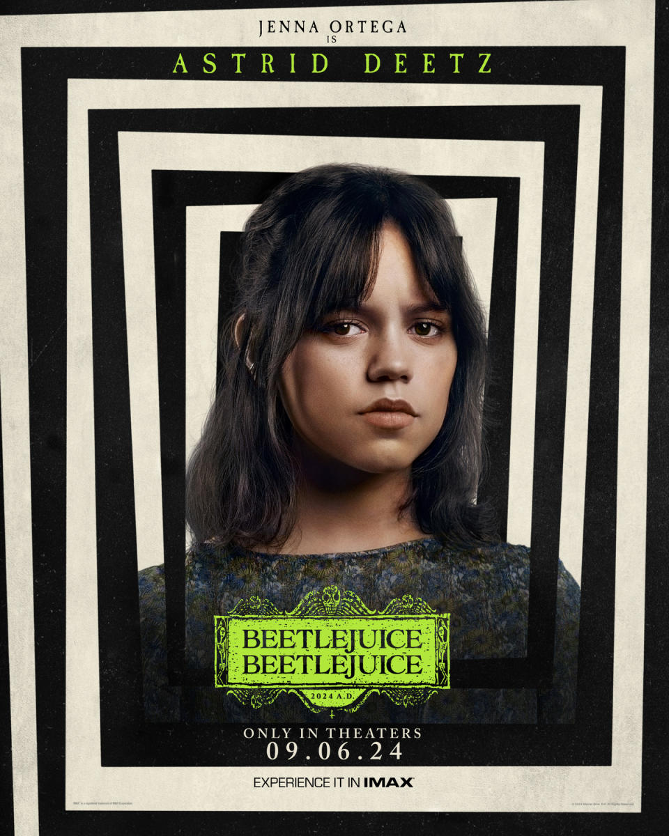 Jenna Ortega's Beetlejuice Beetlejuice character poster