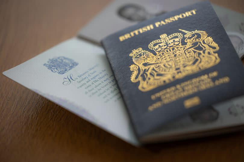 British passport front page