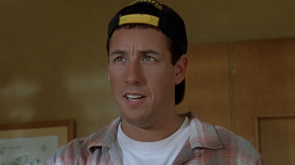 Adam Sandler wearing backwards cap in Happy Gilmore