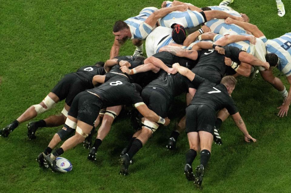 New Zealand’s scrum also proved effective (AFP via Getty Images)