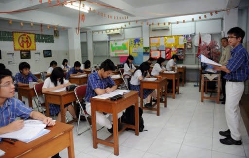 Students studying Mandarin at a school in Jakarta. Now, young Chinese-Indonesians have much easier access to their own culture. Mandarin classes and even lessons for traditional Chinese musical instruments are offered as electives at some schools