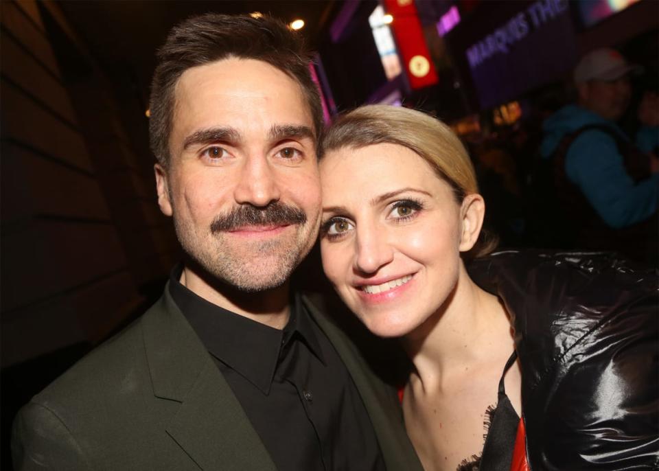 <div class="inline-image__caption"><p>Joe Tapper and Annaleigh Ashford pose at the opening night of Stephen Sondheim's <em>Sweeney Todd</em> on Broadway at The Lunt-Fontanne Theatre on March 26, 2023 in New York City.</p></div> <div class="inline-image__credit">Bruce Glikas/WireImage</div>