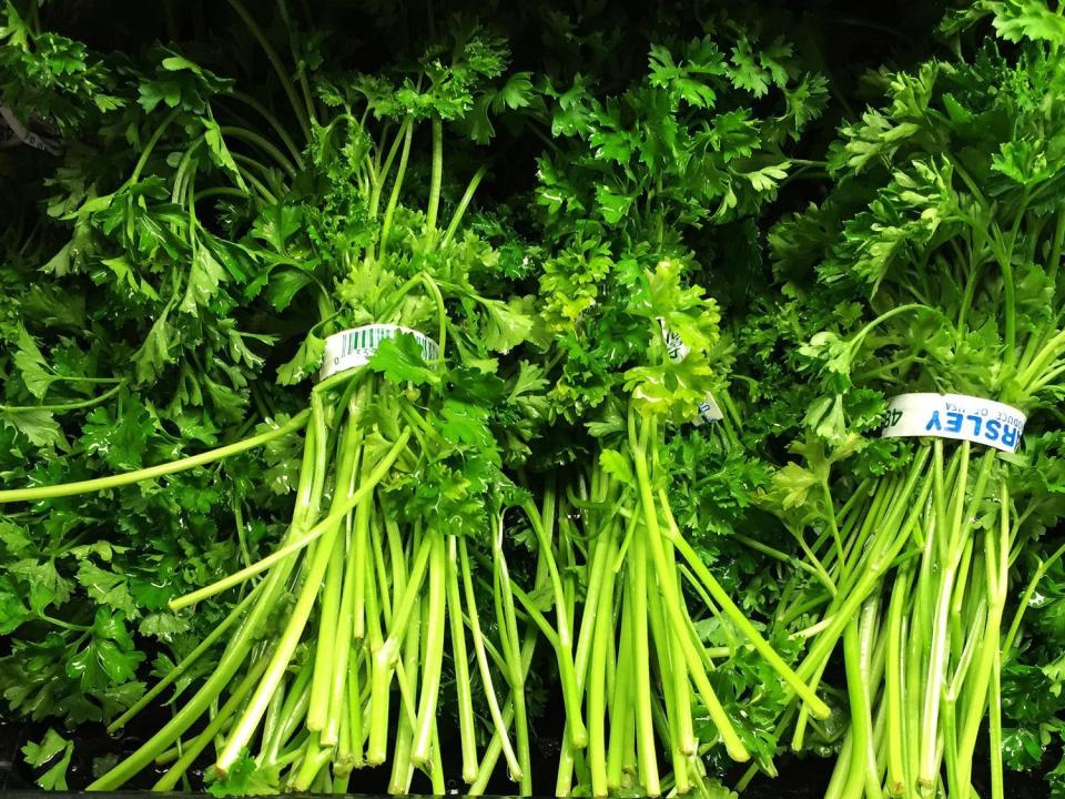 Store fresh herbs in damp paper towels