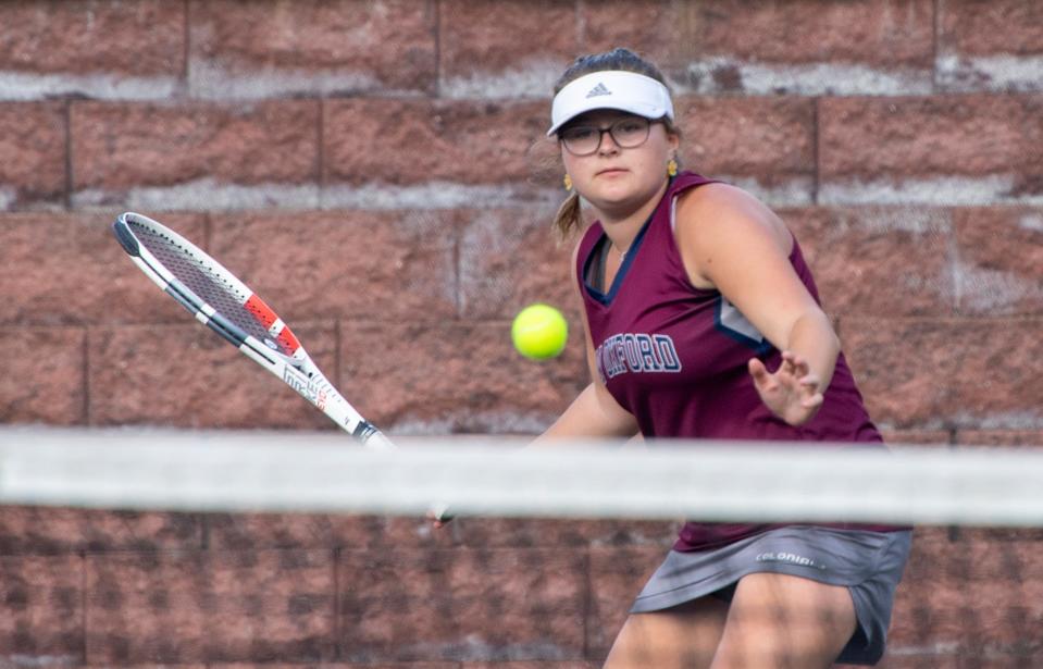 Allison Horick, of New Oxford, during the 2023 Girls Tennis Tournament AAA Singles in Red Lion October 5, 2023.