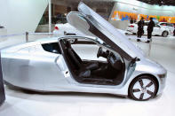 Volkswagen XL1 showcased at the 2012 Delhi Auto Expo