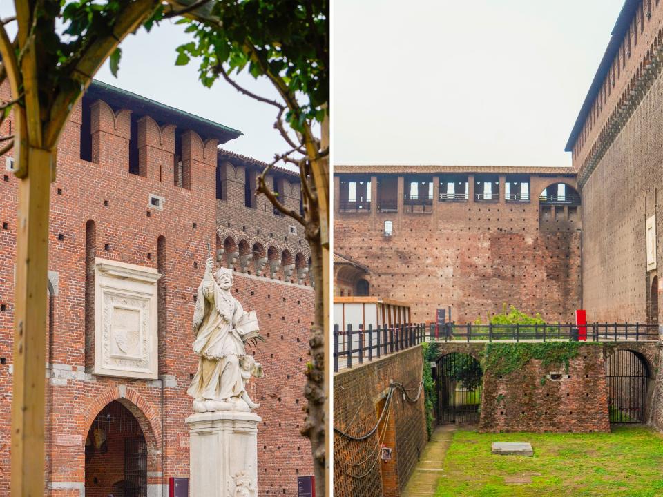 Snapshots of Castello Sforzesco in Milan.