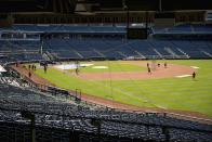 Washington Nationals hold their first training camp work out at Nationals Stadium, Friday, July 3, 2020, in Washington. (AP Photo/Andrew Harnik)