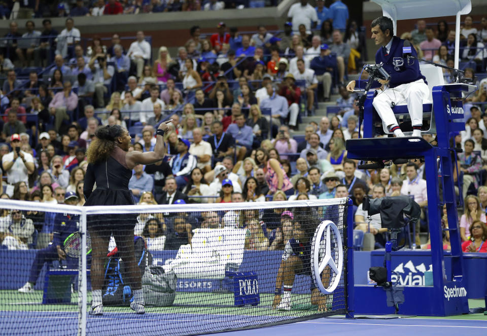 People had plenty to say about Serena Williams’ behavior at the U.S. Open. (AP Photo)