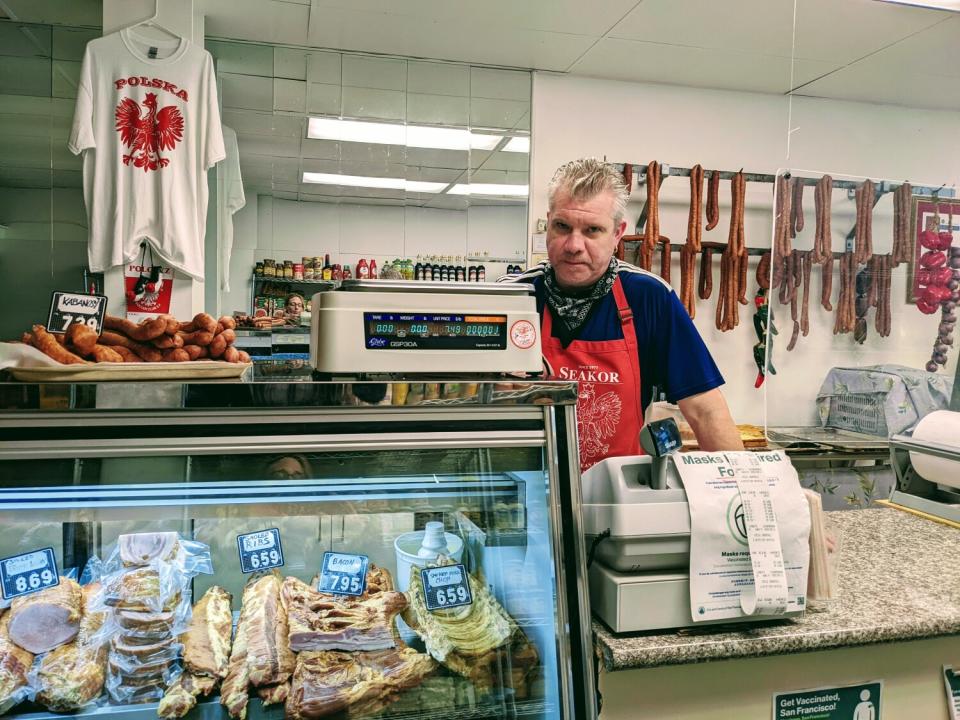 Jerry Sikora at Seakor Polish Deli in San Francisco's Richmond district.