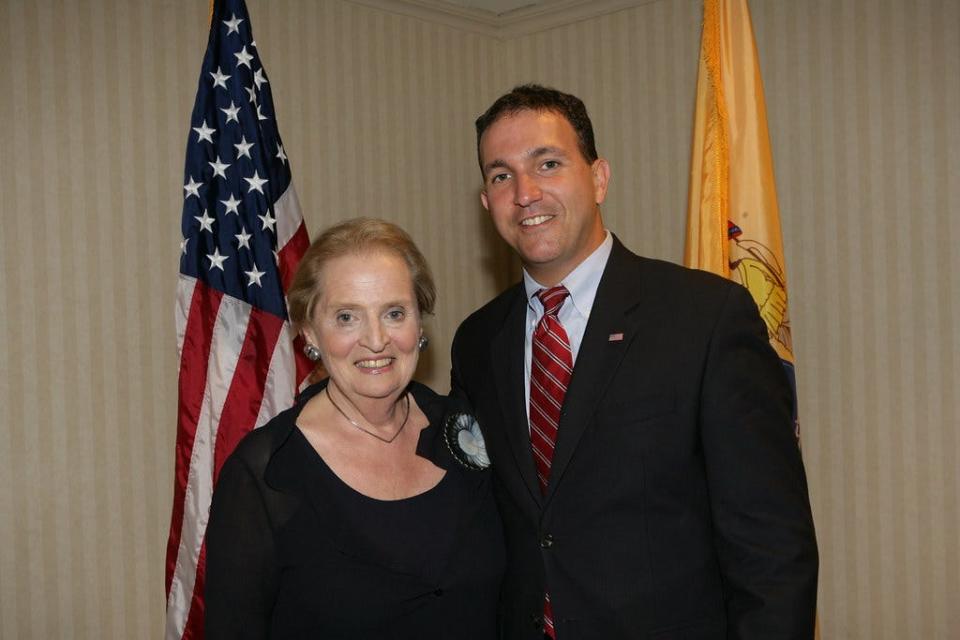 Former U.S. Secretary of State Madeleine Albright and Paul Aronsohn, a former State Department staffer and mayor of Ridgewood, New Jersey, who now works as New Jersey's Ombudsman for Individuals with Intellectual or
Developmental Disabilities and Their Families.