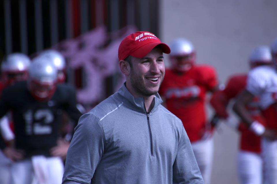 New Mexico quarterbacks coach Jordan Salkin