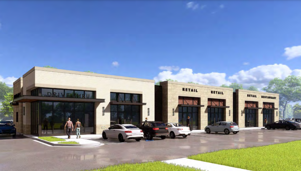 A new commercial center designed for a drive-thru coffee shop, retailer and restaurant is planned near Howell.