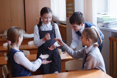   <span class="attribution"><a class="link " href="https://www.shutterstock.com/image-photo/primary-school-students-think-perform-tasks-1149750896?src=dMmbMFR_aZIm6whvq11l4w-1-3" rel="nofollow noopener" target="_blank" data-ylk="slk:fotosparrow/Shutterstock;elm:context_link;itc:0;sec:content-canvas">fotosparrow/Shutterstock</a></span>