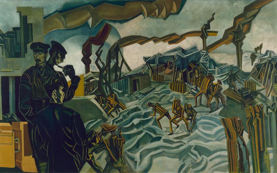 "A Battery Shelled" by Wyndham Lewis - Credit: digitised by Ted Dearberg (IWM)