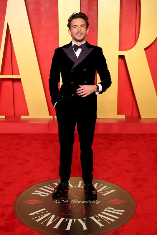 <p>Amy Sussman/Getty Images</p><p>Jonathan wearing Manolo Blahnik loafers</p>