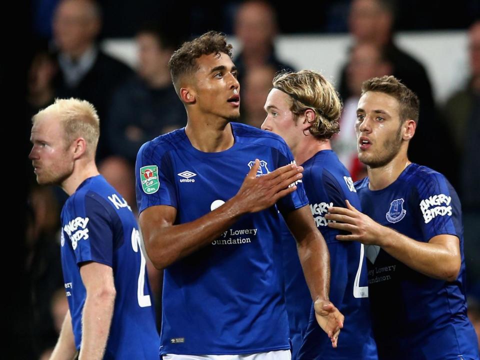 Dominic Calvert-Lewin broke the deadlock with seven minutes of the first half left (Getty Images)