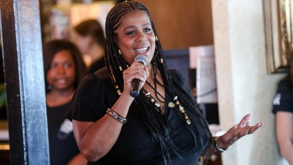 Rue Mapp speaks at the National Park Foundation’s Find Your Park/Encuentra Tu Parque event aboard the Creole Queen during Essence Festival weekend on July 7, 2018 in New Orleans, Louisiana. (Photo by Josh Brasted/Getty Images for National Park Foundation)