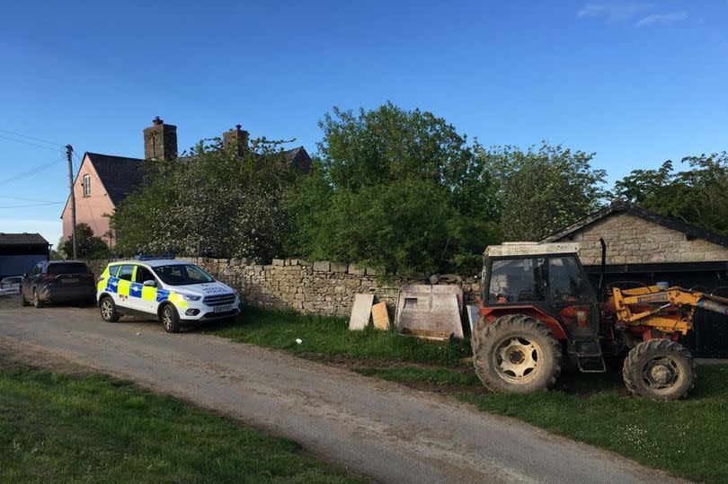 The farm in Gwehelog, Monmouthshire, where a father and son were killed in a water buffalo attack. (Wales News Service)