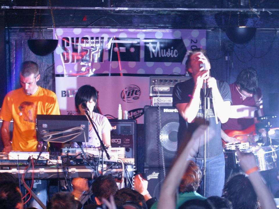 LCD Soundsystem perform during South by Southwest music festival in 2005 at The Elysium in Austin, Texas (Getty)