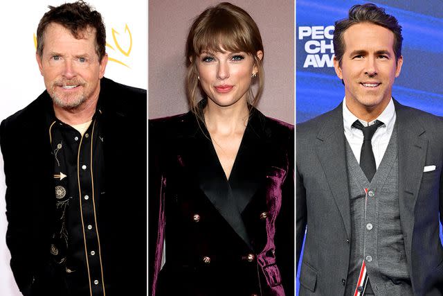 <p>Terry Wyatt/Getty Images; Dimitrios Kambouris/Getty Images; Axelle/Bauer-Griffin/FilmMagic</p> From left: Michael J. Fox, Taylor Swift and Ryan Reynolds