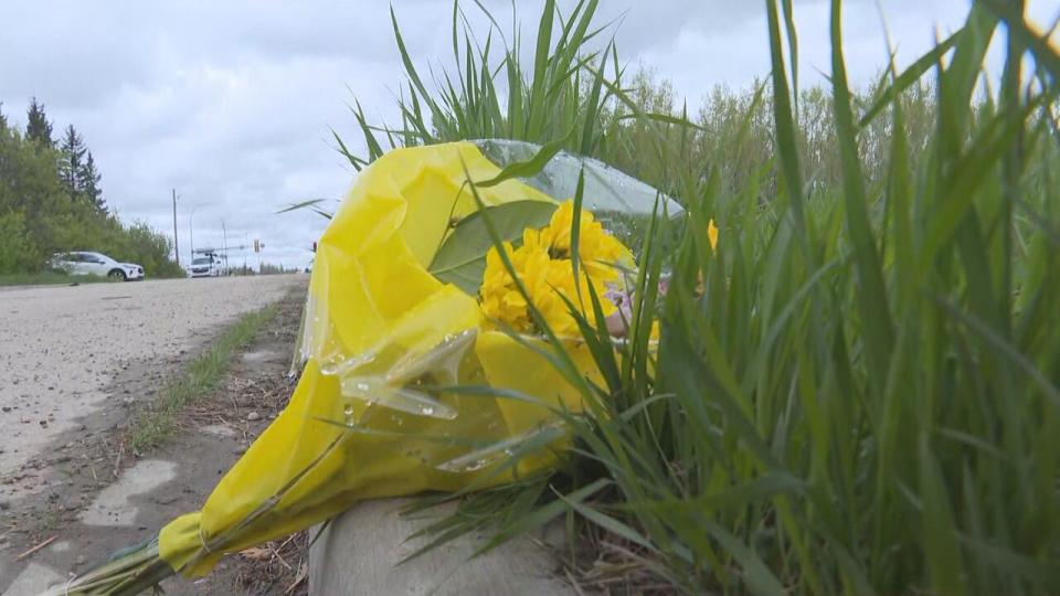 A small memorial was started in honour of 15-year-old Broden Radomske of St.Albert. Radomske died on Tuesday after patrol officers responded to the area of 137th Avenue and 184th Street at around 9:30 p.m. after getting reports of an injured youth.