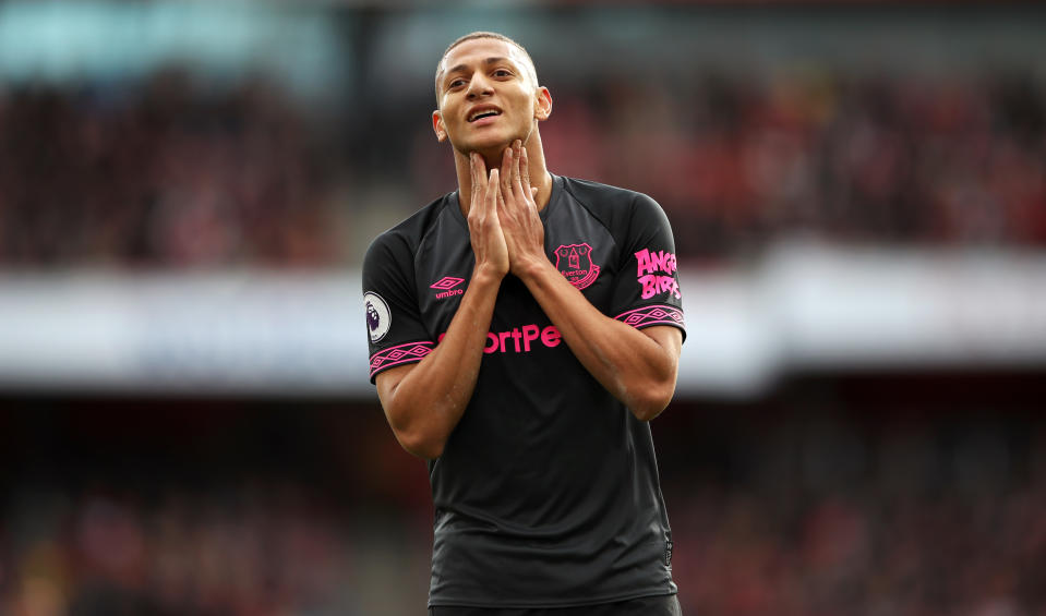 Frustrated Richarlison was denied by Cech on a couple of occasions in the first half