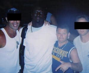Nevin Shapiro said this photo was taken on the back of his $1.6 million yacht, prior to an evening leisure trip in the summer of 2004. On the left is Gooden, with Shapiro on the right.