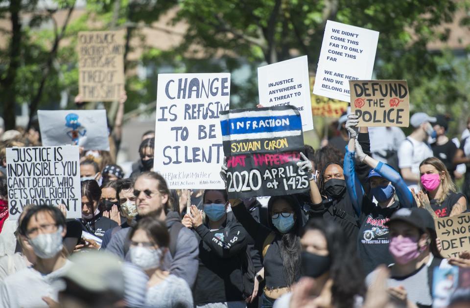 Dismantling racism requires cultural and social change that involves every individual. Protesters in Montréal in June 2020. THE CANADIAN PRESS/Graham Hughes