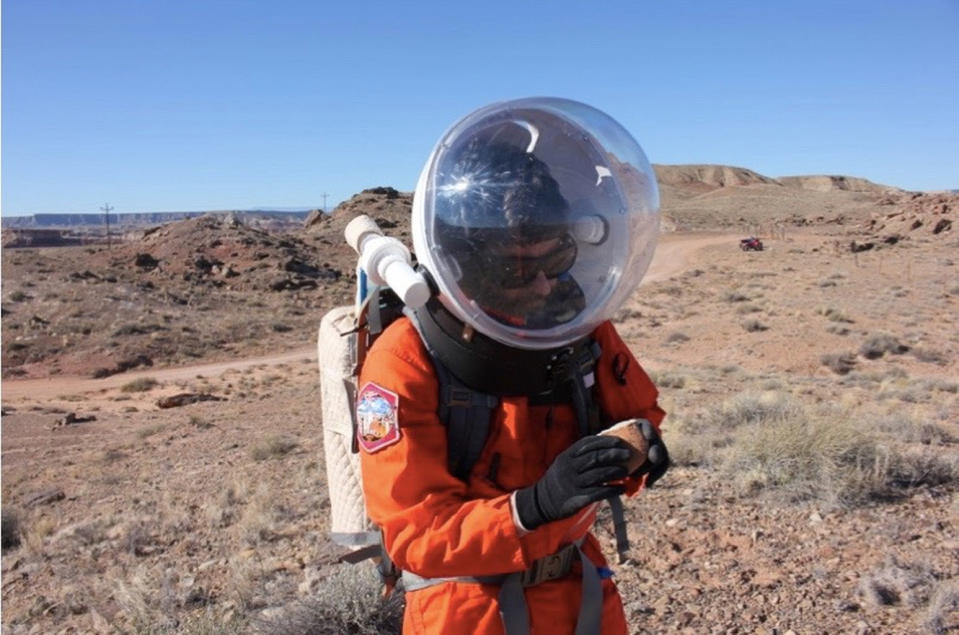 Jon Clarke in the field. <cite>The Mars Society</cite>