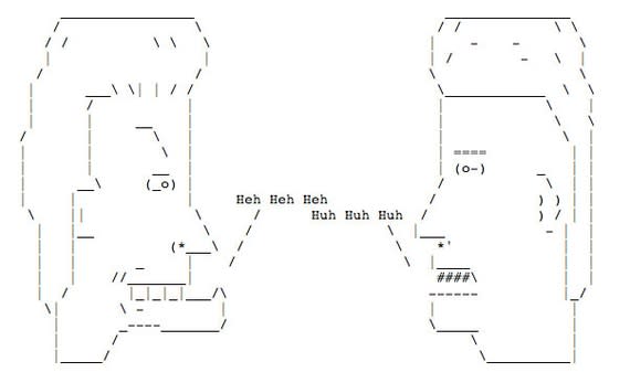 Beavis and Butthead text art (Textfiles)